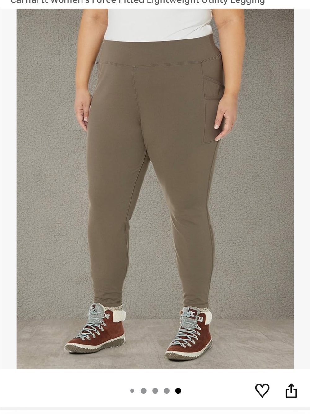 Carhartt Brownish green military color Utility Work Pants with Side Zip Pocket - Picture 11 of 13